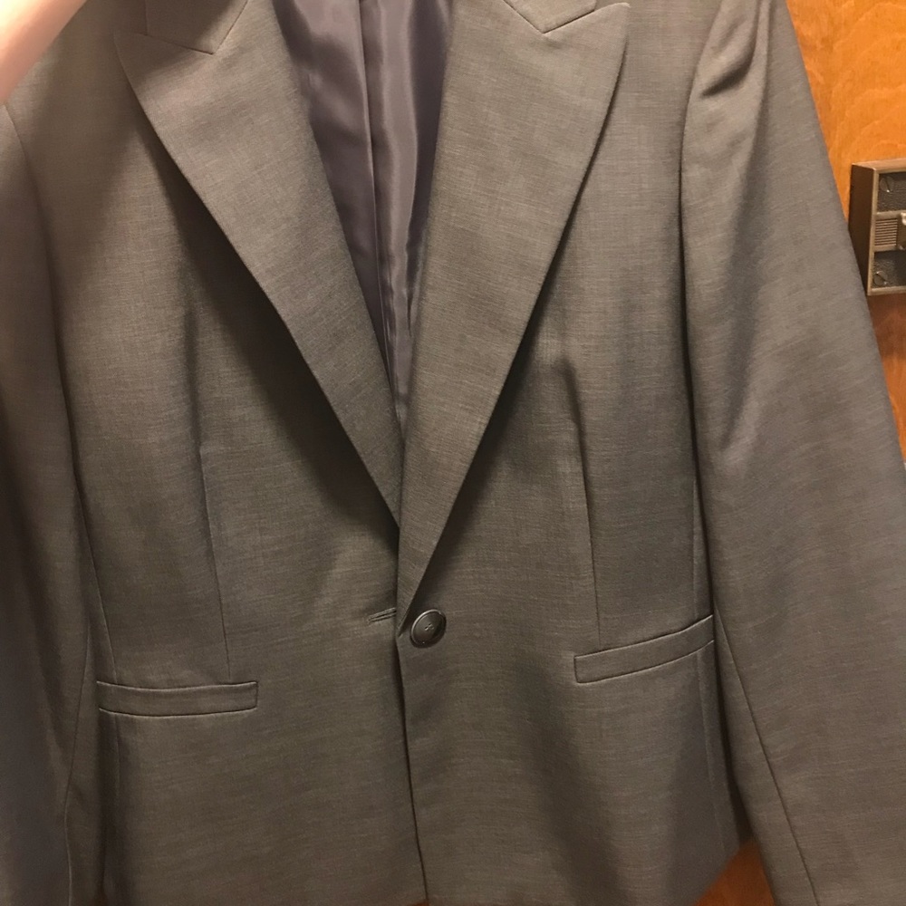 Gray suit jacket